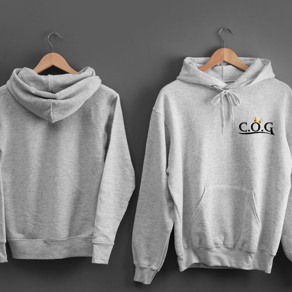 Men's Org. Child of God (COG) LC Grey Hoodie w/Black Letters